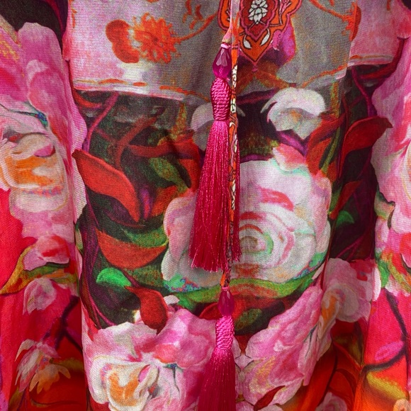 SHAHIDA PARIDES Floral embellished mini dress SILK  M - Picture 7 of 16